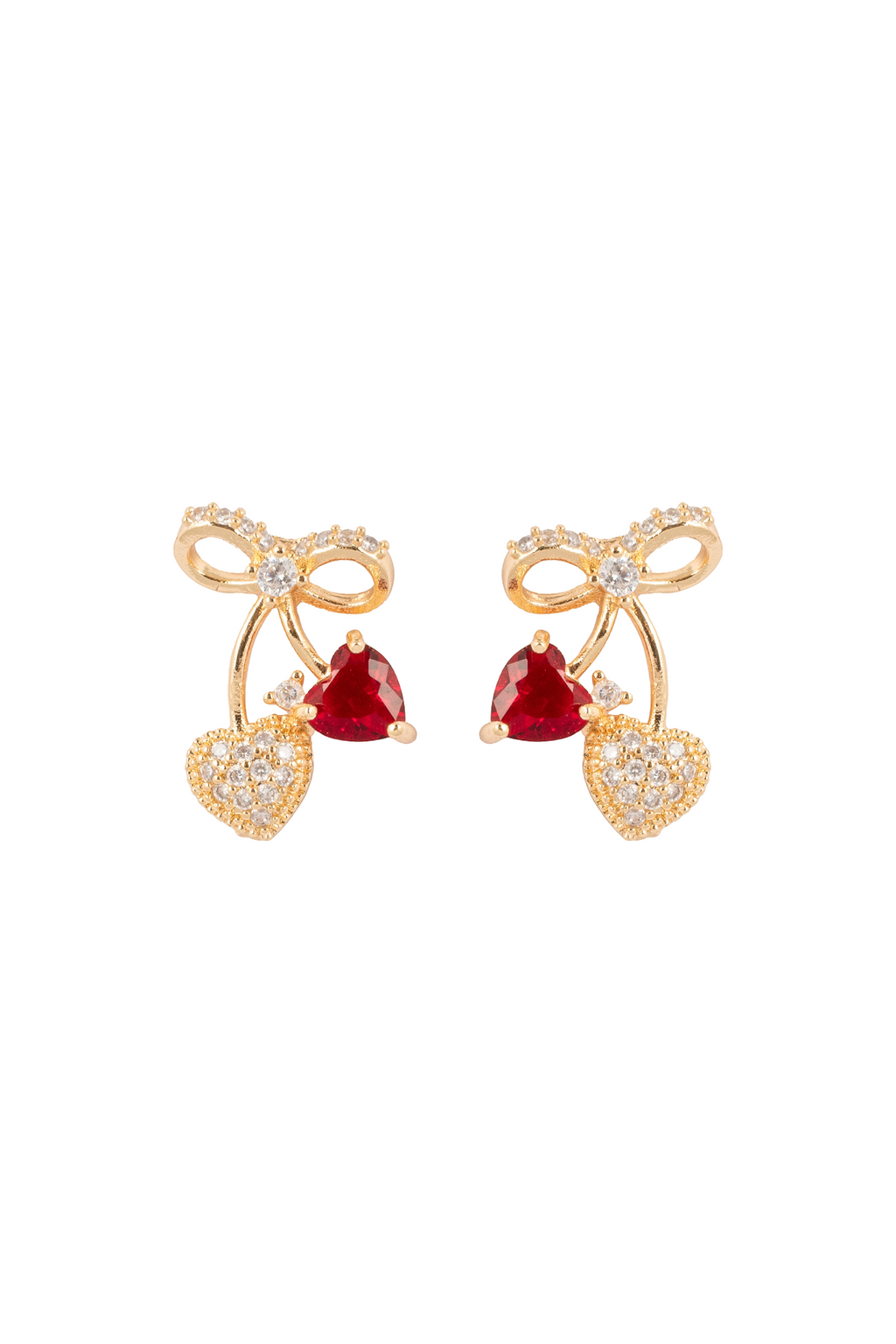 Love Ruby Knot Earring-KZ8812316