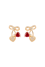 Love Ruby Knot Earrings | Gold-Plated Stainless Steel– KZ8812316