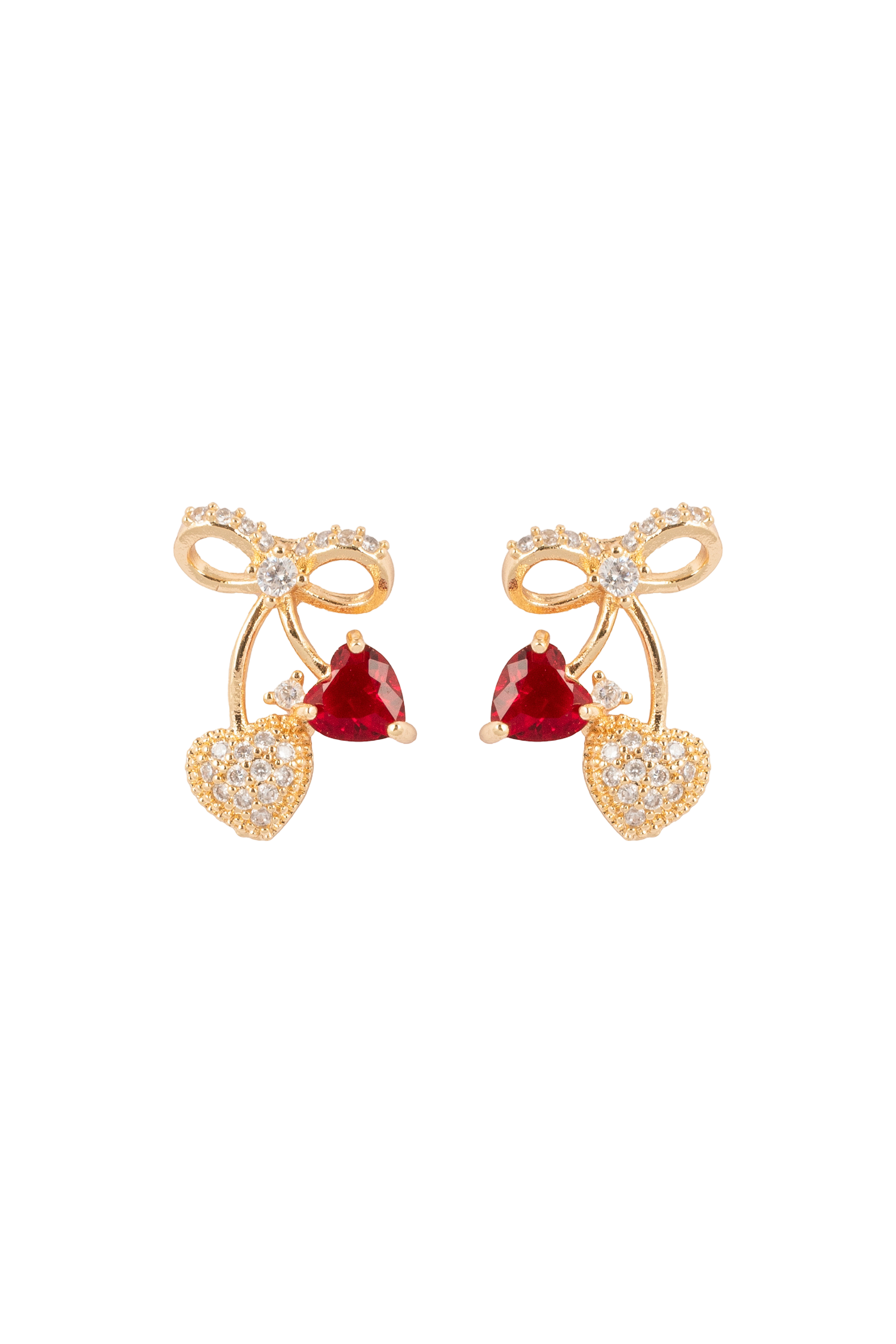 Love Ruby Knot Earring-KZ8812316