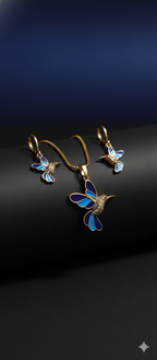 Blue Aurora Bird Jewelry Set | Gold-Plated Stainless Steel– KZ8812347