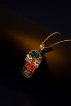 Picasso Style Face Art Necklace | Gold-Plated Stainless Steel– KZ8812328