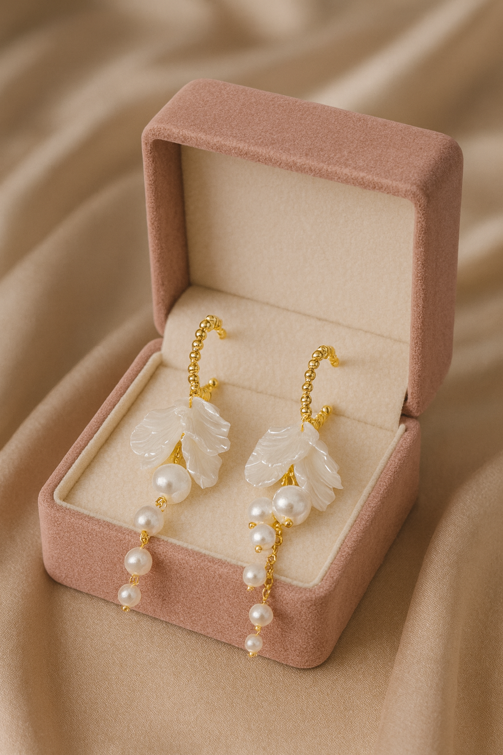 Ivory Leaf Drop Earrings | Gold-Plated Stainless Steel– KZ8812314