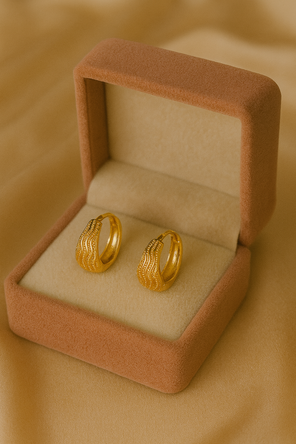 Golden Wave Mini Hoops | Gold-Plated Brass– KZ8812336