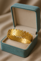 Royal Interlock Kada – | Stainless Steel Gold-Plated-KZ8812372