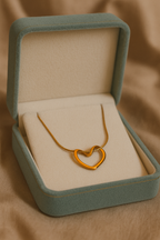Golden Eternal Heart Necklace | Gold-Plated Stainless Steel – KZ8812351