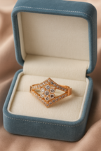 Proposal Glow Ring | Gold-Plated Brass Adjustable Ring –SCB8812382