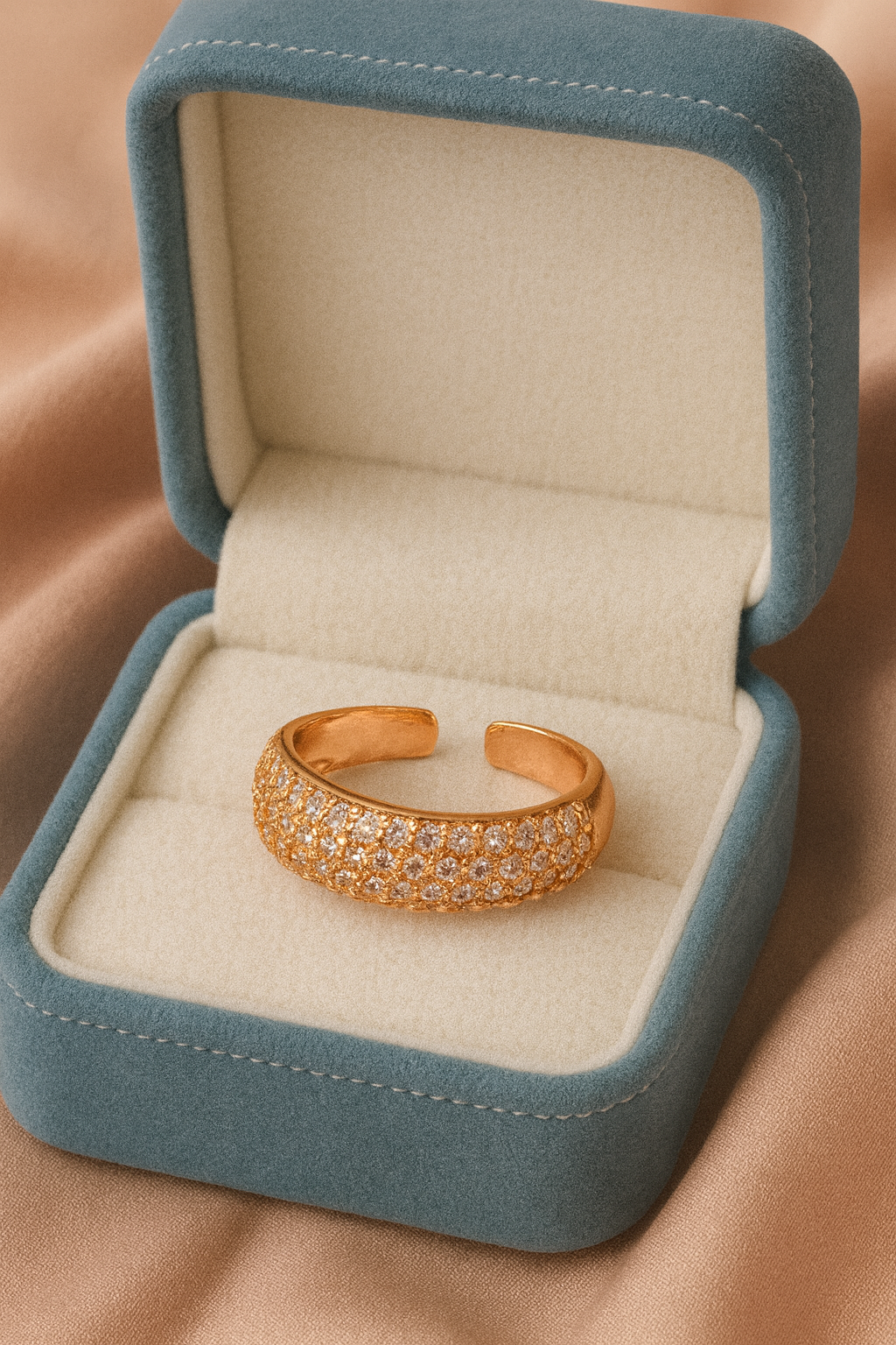 Grace Band Ring | Gold-Plated Brass Adjustable Ring –SCB8812384