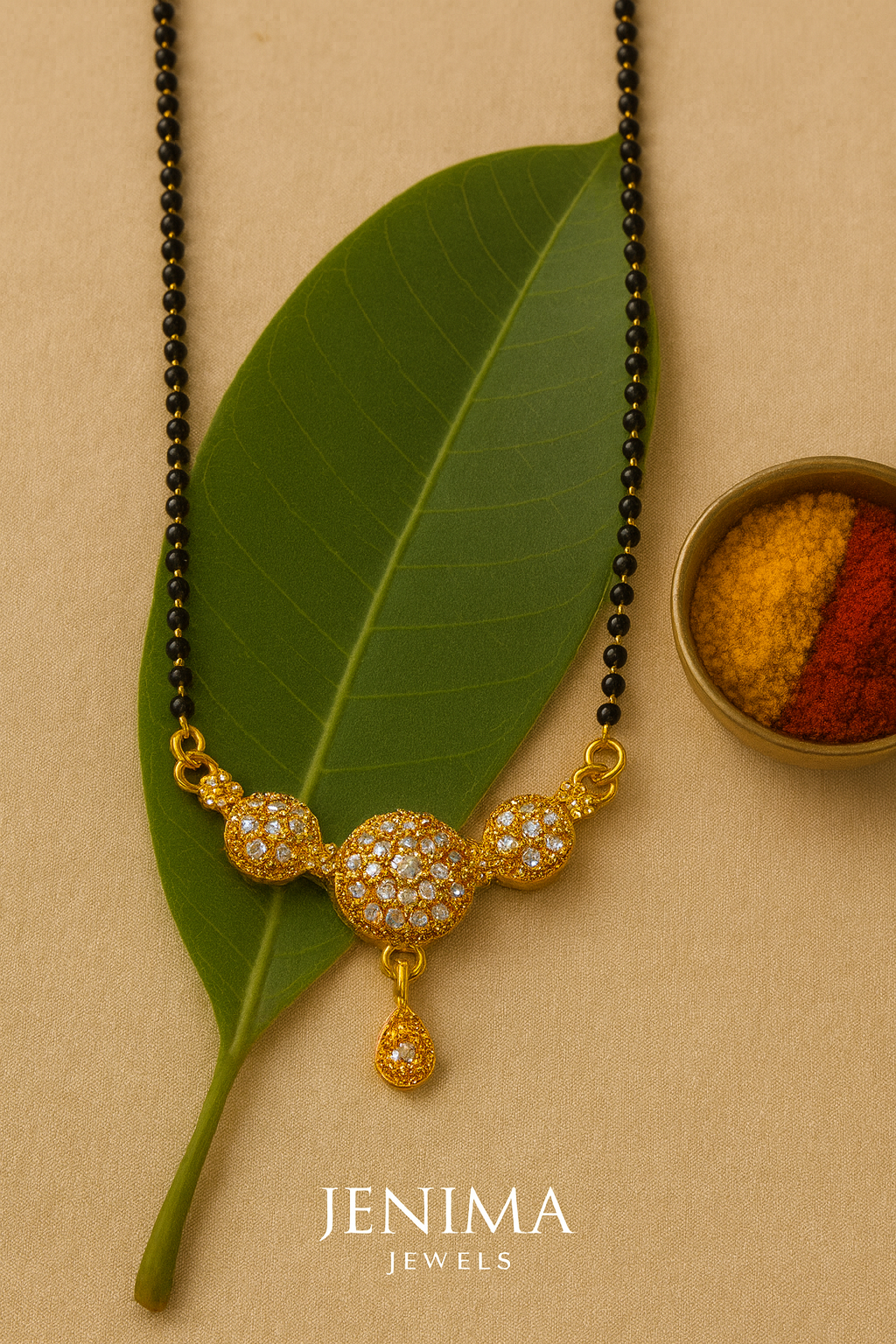 Eternal Circles Mangalsutra | Gold-Plated Stainless Steel Modern Daily–RY8812385