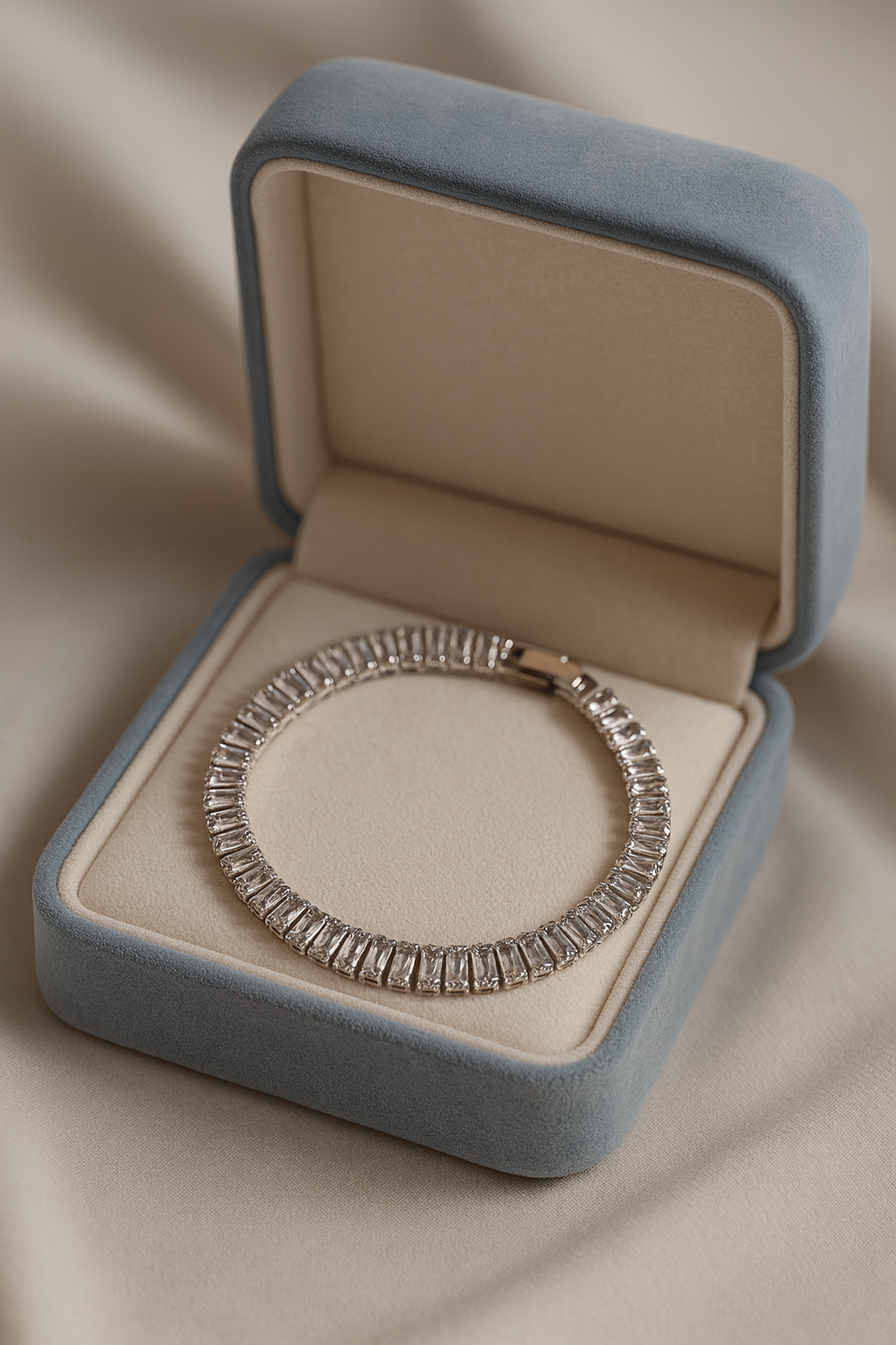 Crystal Royale Tennis Bracelet | Gold-Plated Stainless Steel – KZ8812363