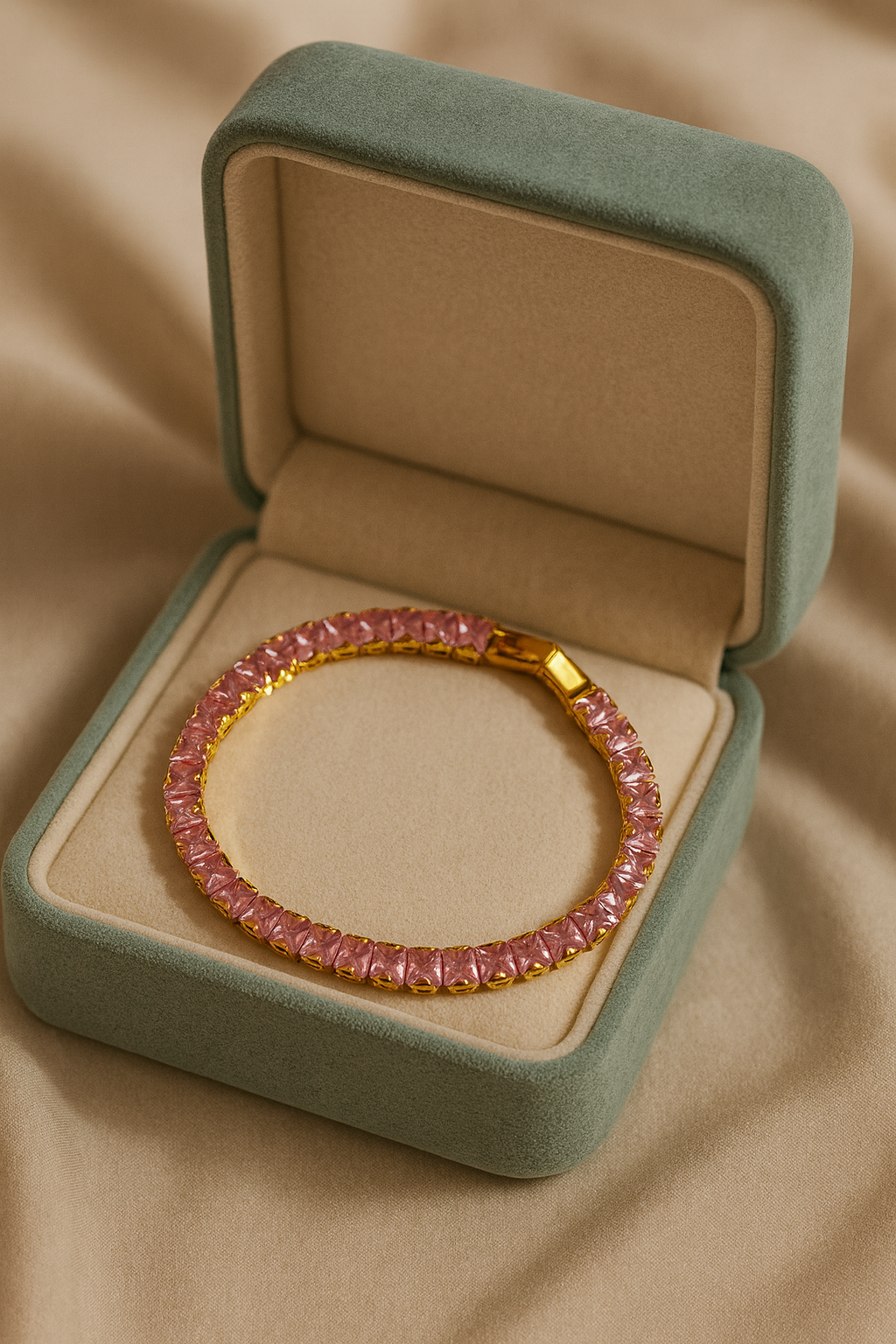 Pink Radiance Luxe Bracelet | Gold-Plated Stainless Steel – KZ8812369