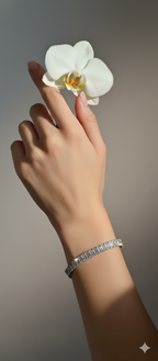 Crystal Royale Tennis Bracelet | Gold-Plated Stainless Steel – KZ8812363