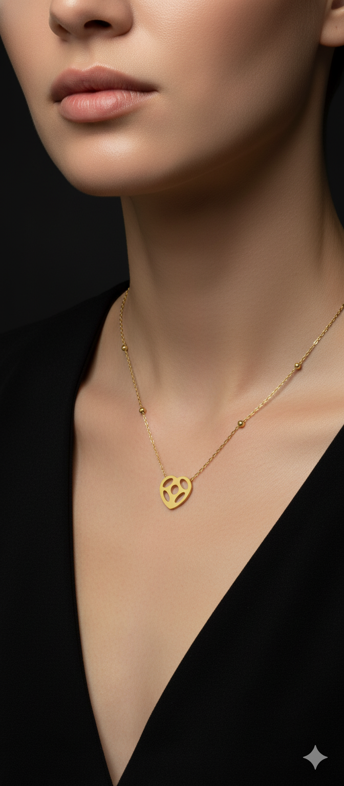 Cut-Out Love Pendant | Gold-Plated Stainless Steel– KZ8812349