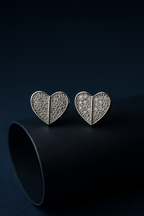 Diamond Split Heart Studs | Gold-Plated Stainless Steel – KZ8812331