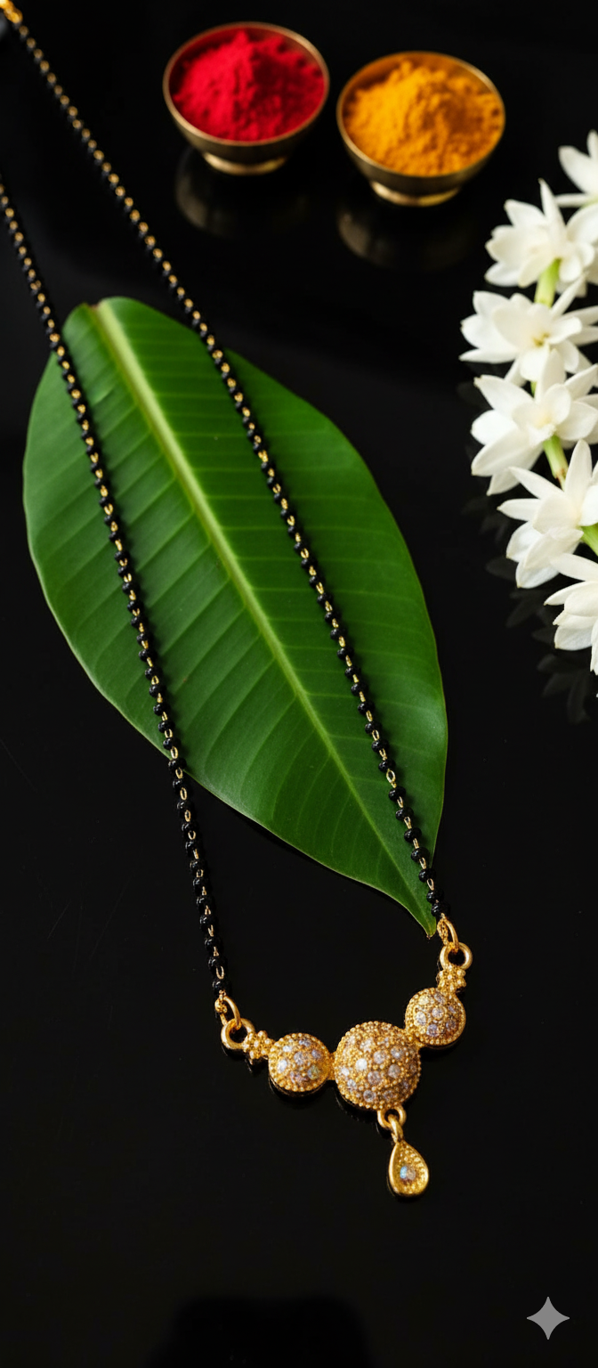 Eternal Circles Mangalsutra | Gold-Plated Stainless Steel Modern Daily–RY8812385