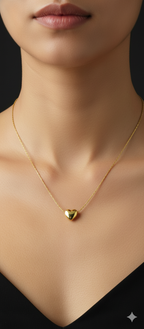 Minimal Heart Necklace | Gold-Plated Stainless Steel- KZ8812307