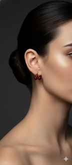 Scarlet Cherry Twin Earrings | Gold-Plated Stainless Steel – KZ8812319