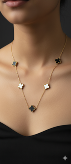 Double Sided Lucky Clover | Gold-Plated Stainless Steel – KZ8812304