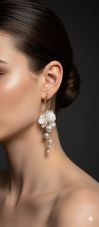 Ivory Leaf Drop Earrings | Gold-Plated Stainless Steel– KZ8812314