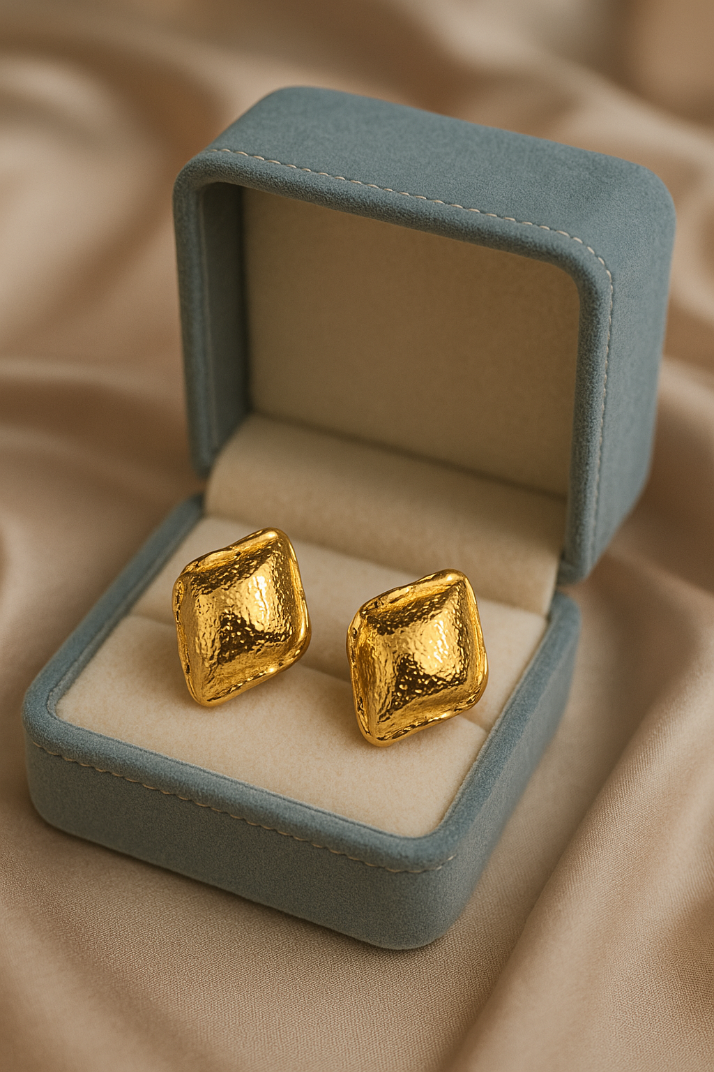 GoldCrush Stud Earrings | Gold-Plated Stainless Steel – KZ8812332