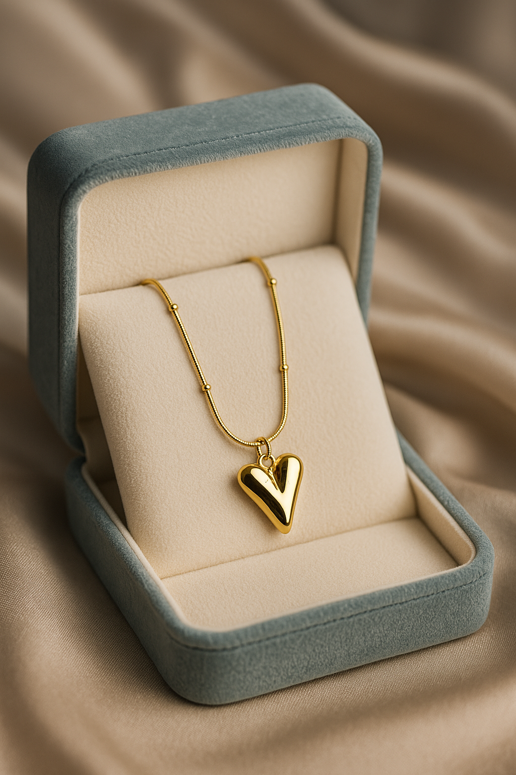 Golden Melted Heart Pendant | Gold-Plated Stainless Steel– KZ8812352