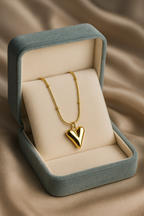 Golden Melted Heart Pendant | Gold-Plated Stainless Steel– KZ8812352