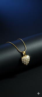 Heartburst Sparkle Necklace | Gold-Plated Stainless Steel – KZ8812355