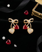 Love Ruby Knot Earrings | Gold-Plated Stainless Steel– KZ8812316
