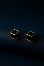 Imperial Black Box Studs | Gold-Plated Stainless Steel – KZ8812337
