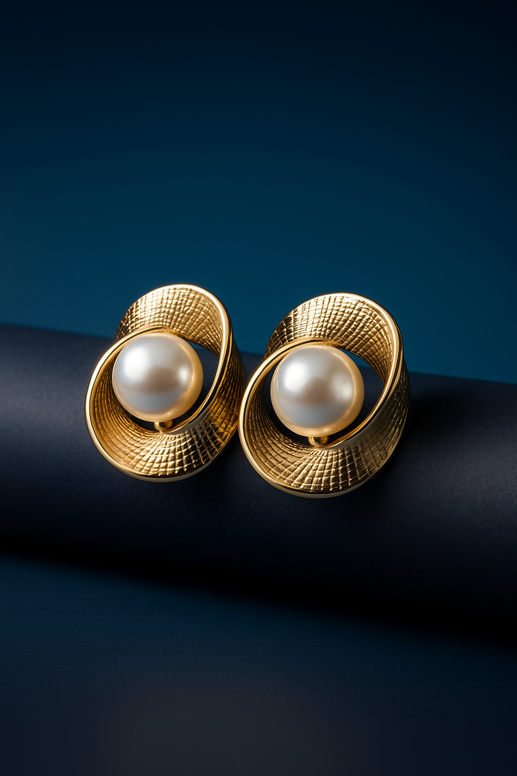 Imperial Gold Sphere Pearl Earrings | Gold-Plated Stainless Steel – KZ8812338