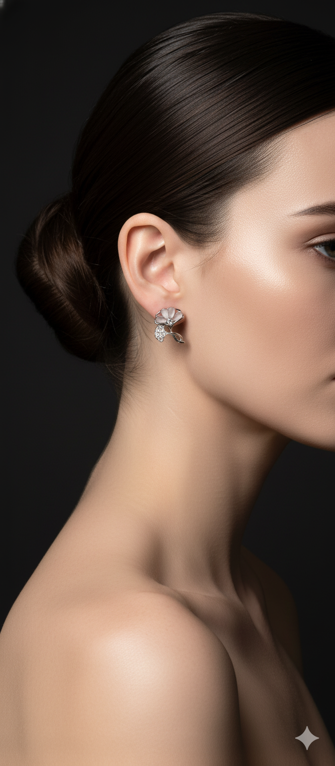 Lumina Cluster & Pearl Studs | Gold-Plated Stainless Steel – PL8812375