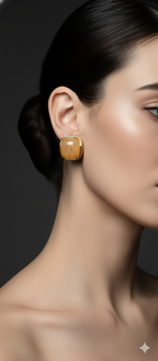 Marble Gloss Gold Studs |  Gold-Plated Stainless Steel – KZ8812340
