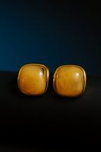 Marble Gloss Gold Studs |  Gold-Plated Stainless Steel – KZ8812340