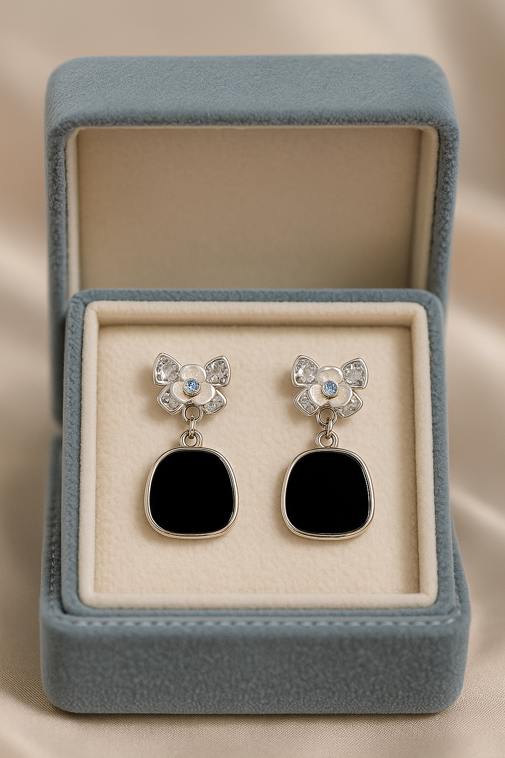 Midnight Bloom Earrings | Gold-Plated Stainless Steel – KZ8812317