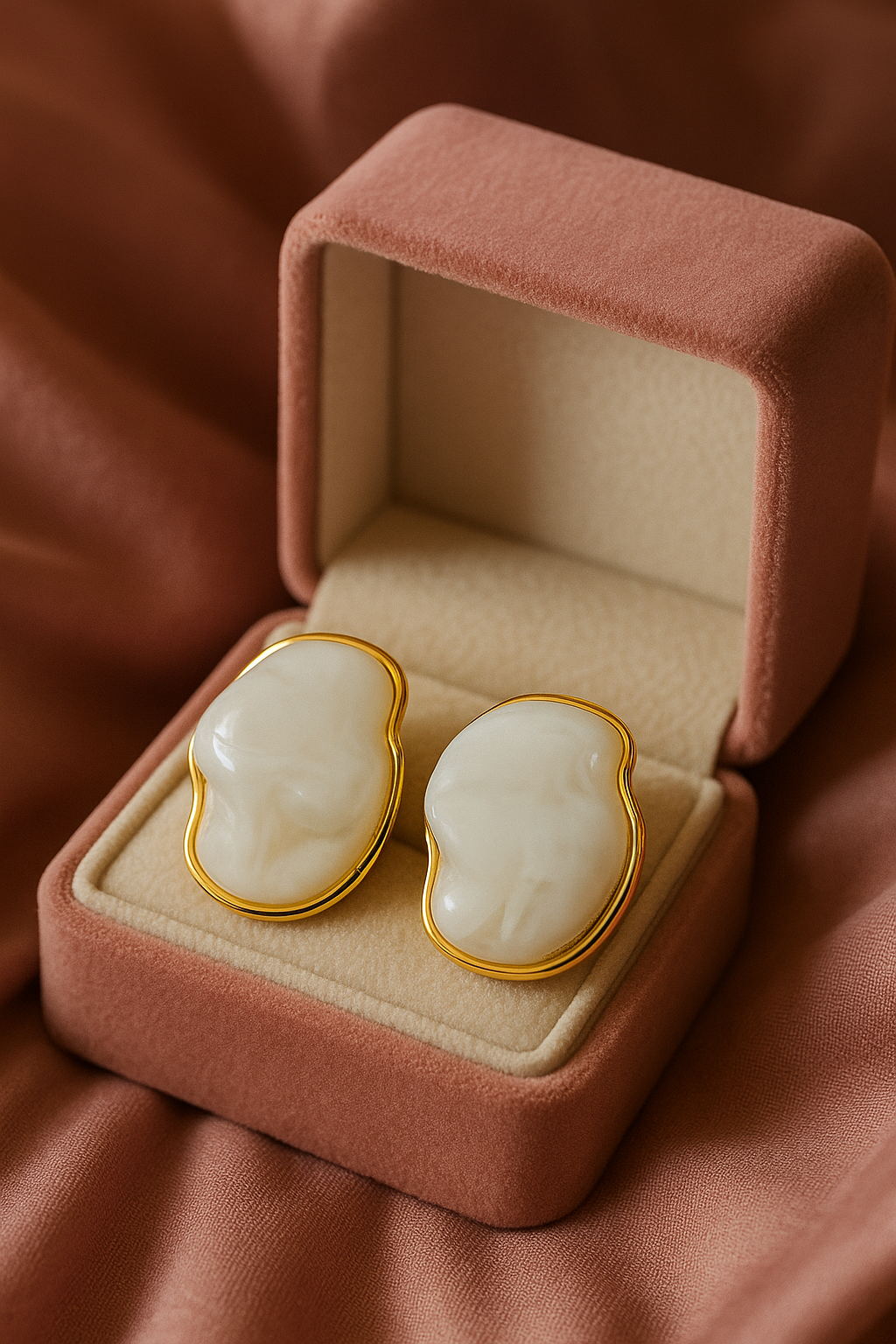 MilkyShell Modern Studs | Gold-Plated Stainless Steel – KZ8812341