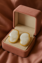 MilkyShell Modern Studs | Gold-Plated Stainless Steel – KZ8812341