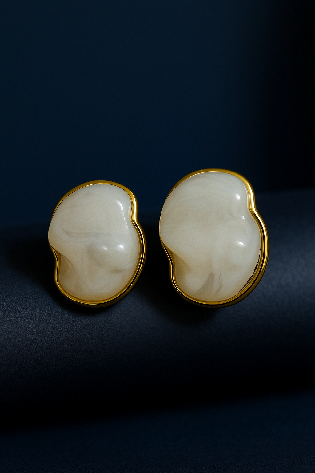 MilkyShell Modern Studs | Gold-Plated Stainless Steel – KZ8812341