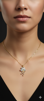 Petal Rainfall Necklace | Gold-Plated Stainless Steel – KZ8812357