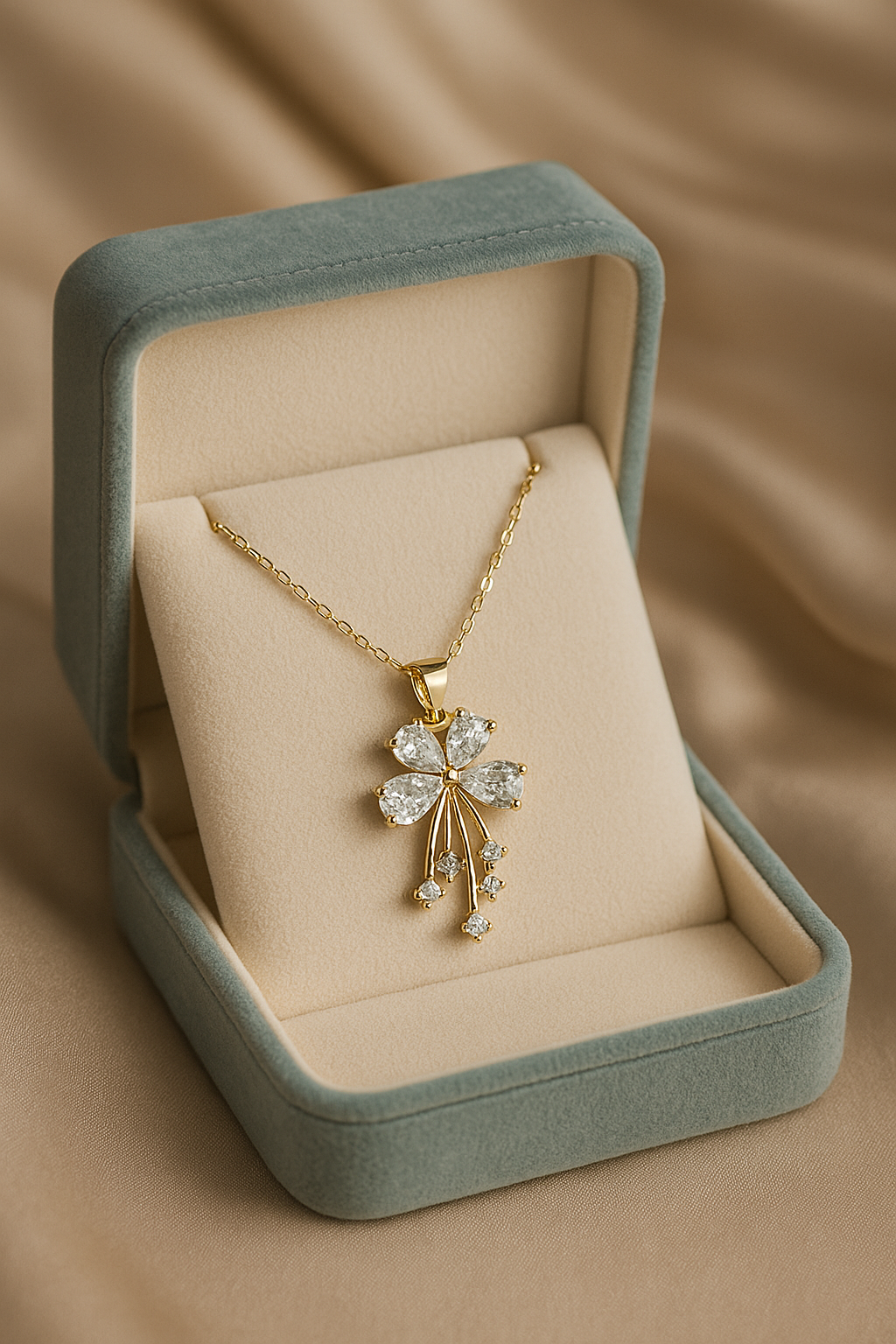 Petal Rainfall Necklace | Gold-Plated Stainless Steel – KZ8812357