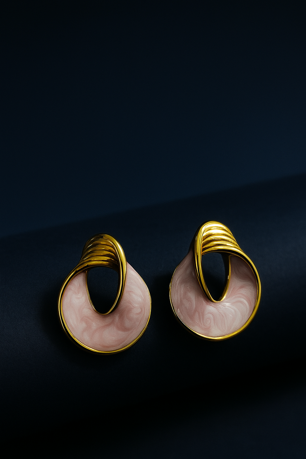 Pink PearlTwist Hoops | Gold-Plated Stainless Steel– KZ8812345