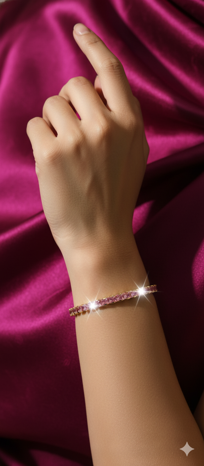 Pink Radiance Luxe Bracelet | Gold-Plated Stainless Steel – KZ8812369