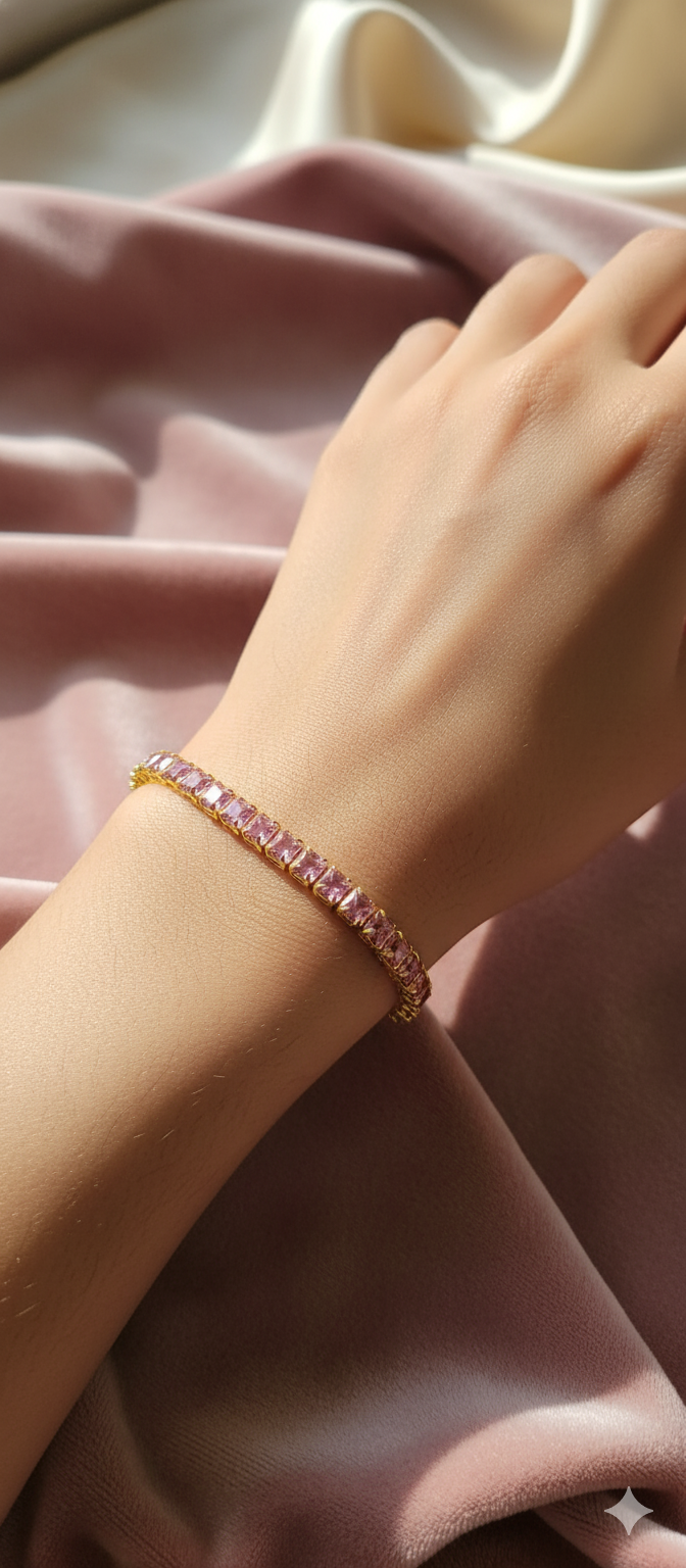 Pink Radiance Luxe Bracelet | Gold-Plated Stainless Steel – KZ8812369