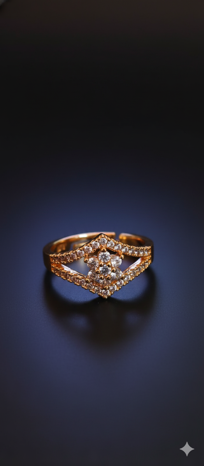 Proposal Glow Ring | Gold-Plated Brass Adjustable Ring –SCB8812382