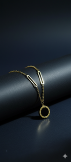 Roman Rhythm Pendant Chain | Gold-Plated Stainless Steel – KZ8812358