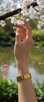 Royal Interlock Kada – | Stainless Steel Gold-Plated-KZ8812372