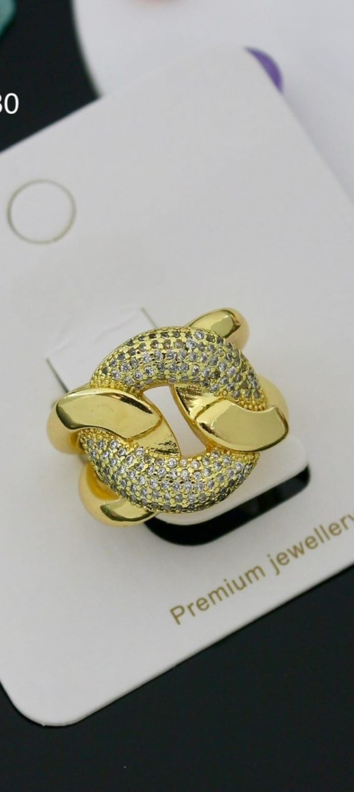Royal Knot Ring | Adjustable Gold-Plated Stainless Steel–KZ8812392