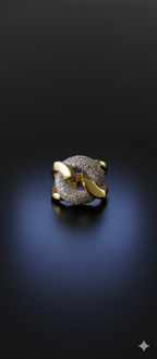 Royal Knot Ring | Adjustable Gold-Plated Stainless Steel–KZ8812392
