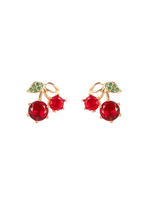 Scarlet Cherry Earrings | Gold-Plated Stainless Steel  – KZ8812315