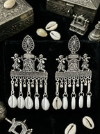 Shankha Yatra Earrings | Silver Oxidised Earrings – JAY88123121