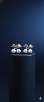 Silver Cherry Blossom Studs | Gold-Plated Stainless Steel– PL8812376