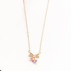 Sparkle Bow With Heart Necklace | Gold-Plated Stainless Steel – KZ881